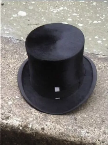 168 - Large Antique Christys Imperial London Black Silk Top Hat Sz 7¼ .