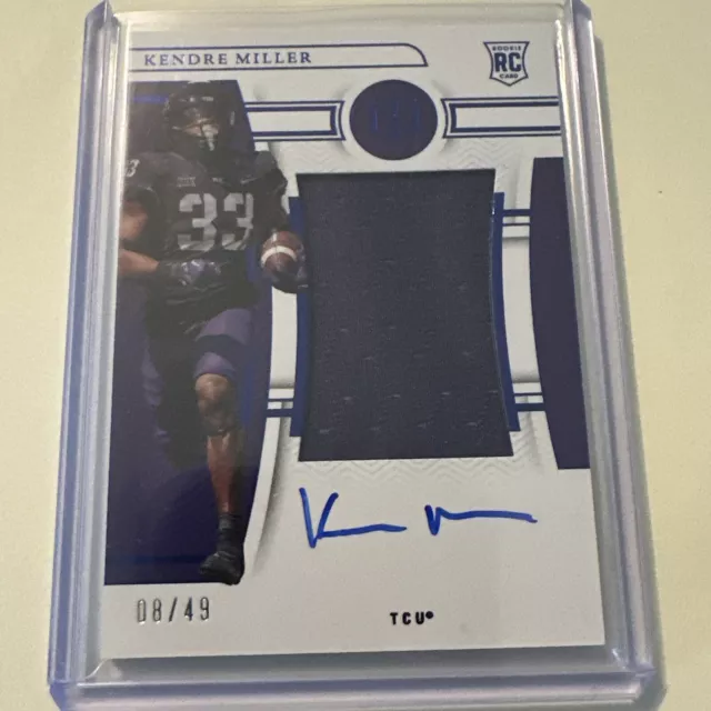 2023 National Treasures KENDRE MILLER College Saints TCU RPA AUTO 8/49