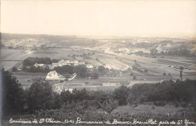 Cpa 91 Environs De Saint Cheron / Carte Photo / Panorama De Breux / Breuillet