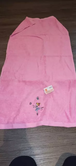 Handtuch Baby pink rosa NEU 50 x 100 cm NKD mit Motiv Ballerina Schmetterlinge