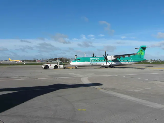 Photo 12x8 Aer Lingus plane is pushed back at Dublin Airport  c2017