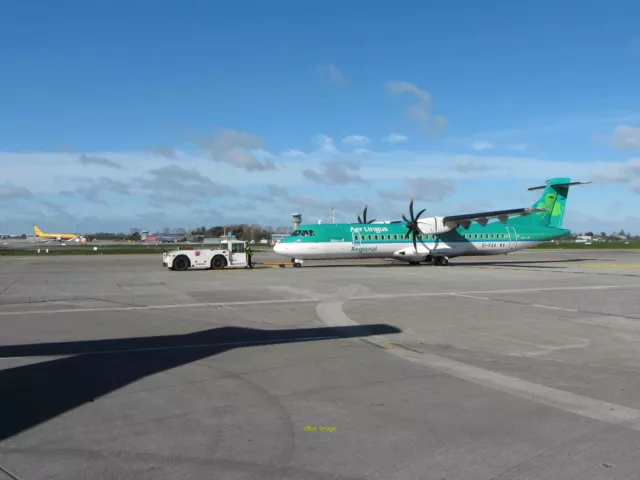 Photo 12x8 Aer Lingus plane is pushed back at Dublin Airport  c2017