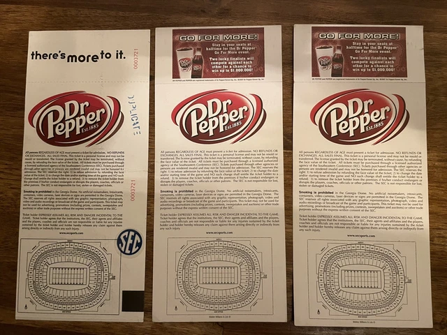 2007 + 2006 SEC Championship Tickets Vols Tigers Razorbacks Gators LOT of 3 2