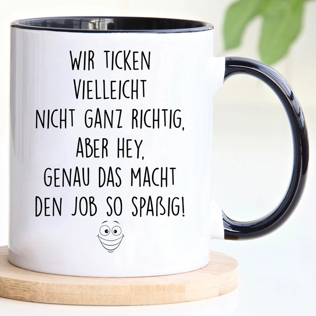 Lustige Büro Tasse Mit Spruch „Beruflich Wollte Ich…“ – 330 Ml, Keramik, Schwarz, Spülmaschinenfest