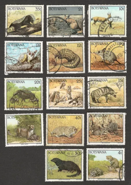 (AOP) Botswana 1992 Animals 14v used