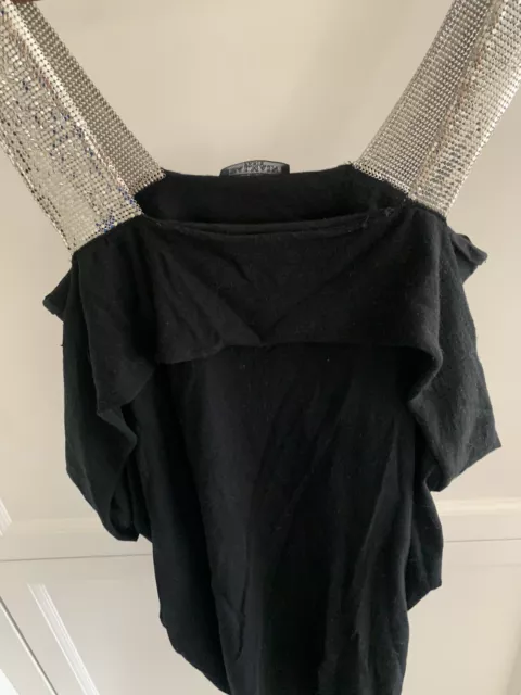 balmain wool black dress size 38 / 4