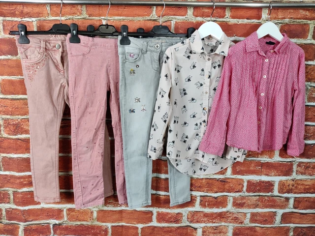 GIRLS BUNDLE AGE 5-6 YEARS NEXT GAP etc JEANS JEGGINGS SHIRT BLOUSE PUG 116CM