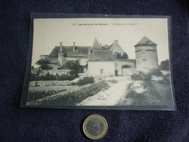 Cpa  03 /  Environ De Gannat   " Le Chateau De Langlard "
