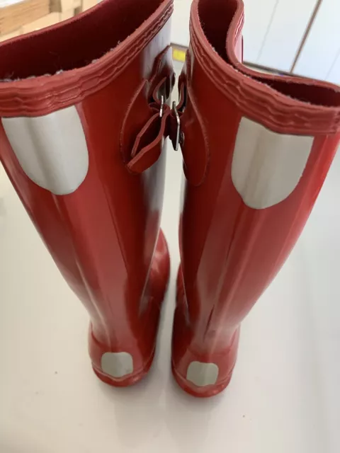 Hunter Big Kids Boots Red Waterproof Rain Boot Youth Size 5G New in Box