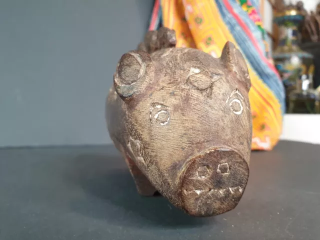 Old Papua New Guinea Trobriand Islands Carved Wooden Pig …beautiful collection 2