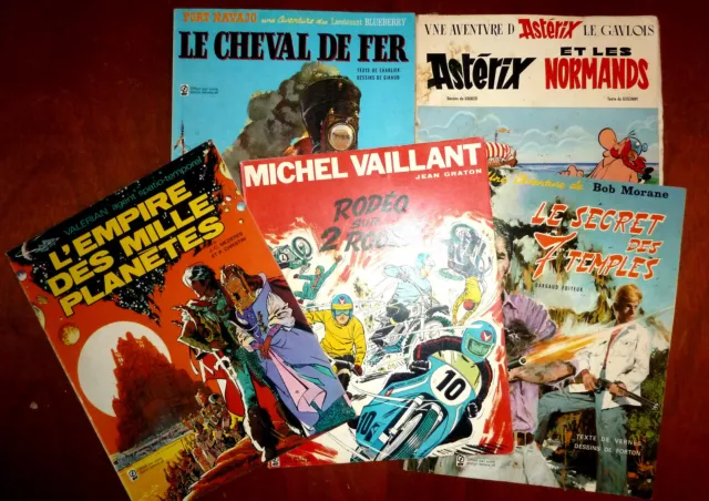 Lot de 5 BD :L'EMPIRE DES LILLE PLANETES, MICHEL VAILLANT, ASTERIX,...