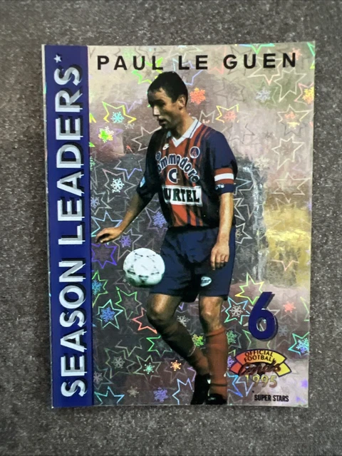 Carte Panini Paul Le Guen PSG – Saison 1995-96 – Super Stars SL09 – Ligue 1