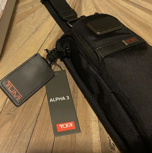 🇺🇸 TUMI Alpha 3 Sling Shoulder Bag  🔥 Nylon  Black ❇️ US SELLER - Crossbody