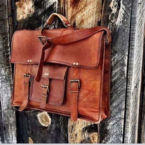 Neuf Homme Cuir Affaires Messager Portable Épaule Mallette Marron Sac de Bureau