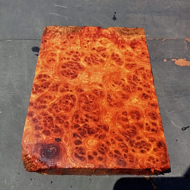 Losas madera madera madera exótica espacios en blanco bloque cuchillo mango burl ambyna empuñaduras para pistola