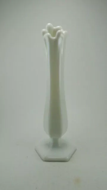 Westmoreland White Milk Glass Swung Bud Vase Vintage