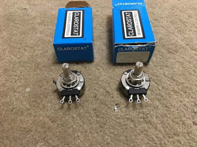 2 Nos Clarostat Rv4Nayssd-103A 10K Potentiometers