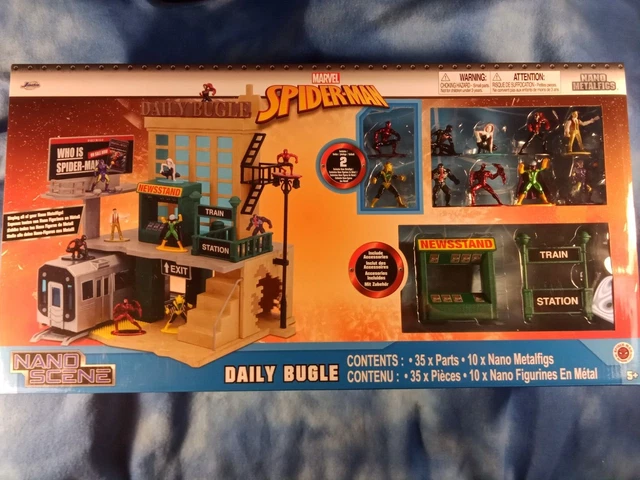 Nano Scene Jada Marvel Spider-Man Daily Bugle W/Die-Cast Collectible...