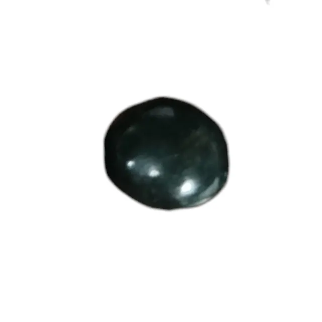 Rare Black Jadeite Jade Cabochon - Guatemalan, 15mm Circle - Exceptional Quality