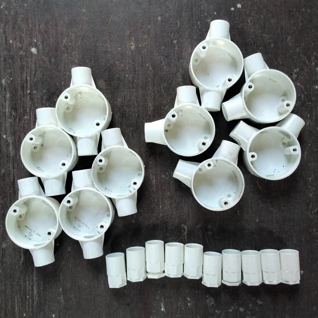 20MM PVC CONDUIT Adaptors And Boxes Angle Through Can Mix Quantity To ...