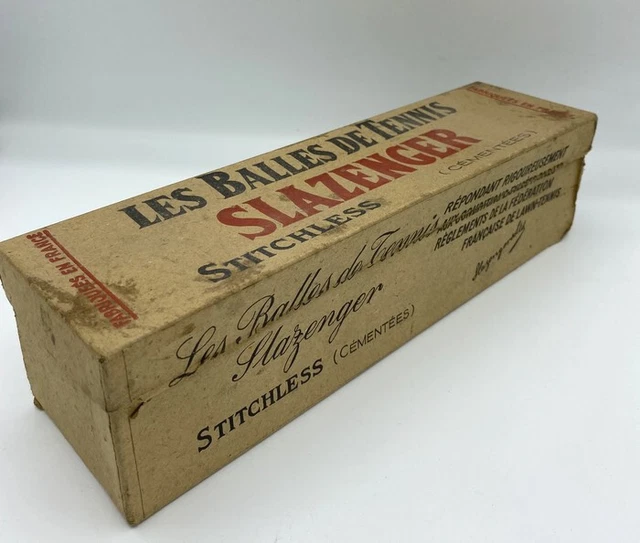 Très ancienne boite de balles de tennis Slazenger vintage box balls 2