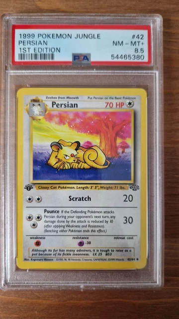 Pokemon Dschungel 1. Auflage Persisch 42/64 PSA 8,5