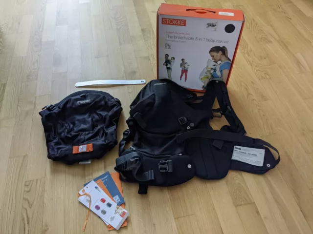 STOKKE MyCarrier Cool schwarz 3 in 1 Babytrage Front/Back  in OVP 3