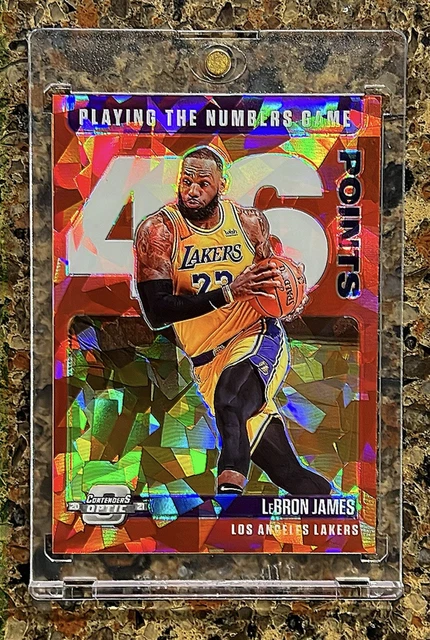 LeBRON JAMES - 2020 Panini Contenders Optic PRIZM 46 POINTS RED GOLD CRACKED ICE