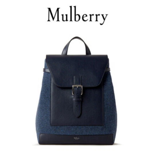 MULBERRY CLASSIC GRAIN Wool Welted Chiltern Backpack in Blue Rare 995 New 675.00 PicClick UK