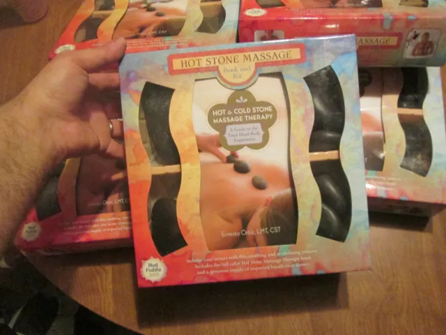 Hot Stone Massage Book & Kit ( Hot & Cold Stone Massage Therapy ) New Sealed