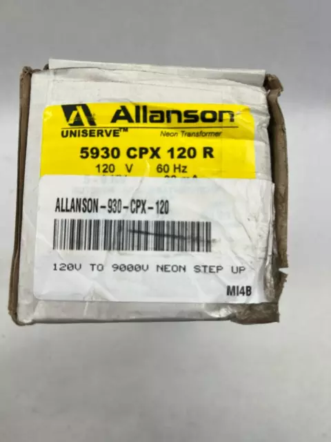 USED ALLANSON MINI 530EK120 NEON TRANSFORMER 120V 60HZ 5000V 30mA R3