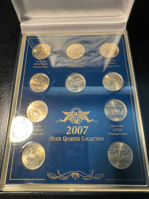 2007 STATE QUARTER Collection both mints complete US Commemorative 10 ...