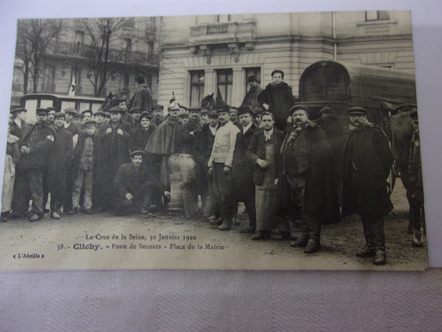 CPA - POSTCARD PARIS CRUE DE LA SEINE 1910 CLICHY rescue post