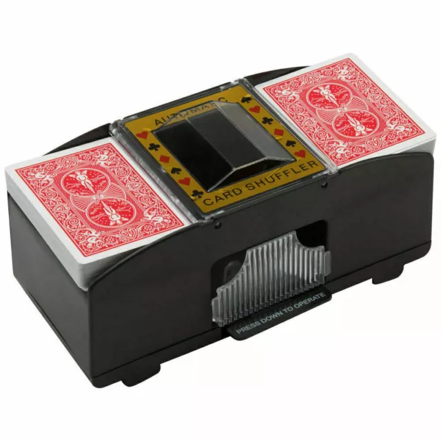 Casino Deluxe 1-2 Deck Automatic Card Shuffler Poker Texas Hold'em Black Jack