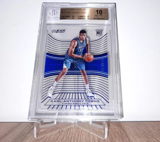 Karl-Anthony 2015-16 Panini Clear Vision Blue #82 Rookie RC BGS 10 Beckett /149