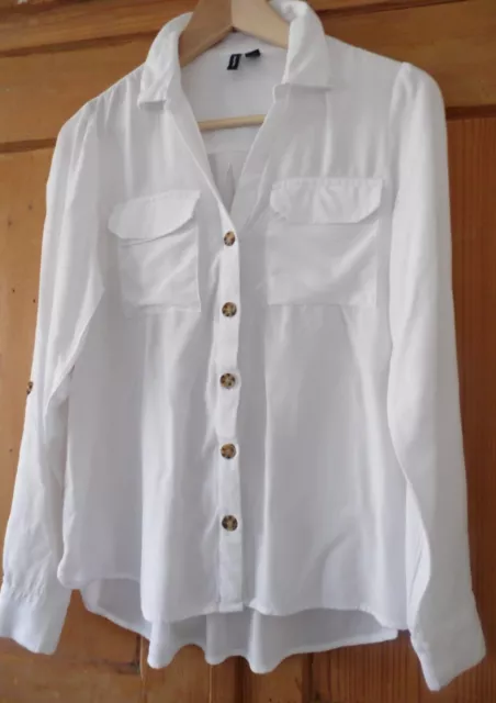 Leichte klassische Hemdbluse Bluse Hemd Weiß Vera Moda S 38 langarm