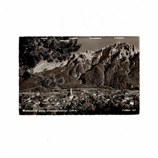 AK Ansichtskarte Mittenwald gegen Karwendelgebirge - 1956