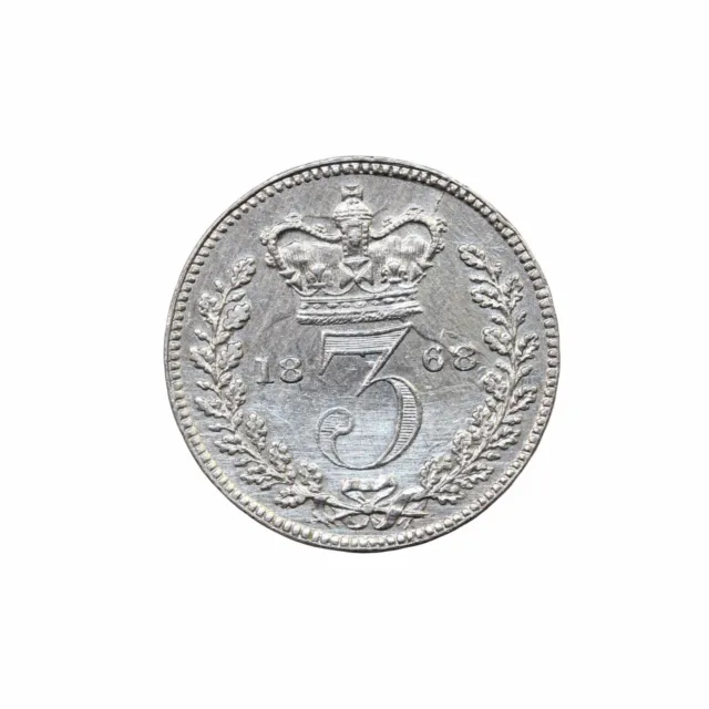 Great Britain 1868 Silver Threepence Queen Victoria British Coin km#730 3p