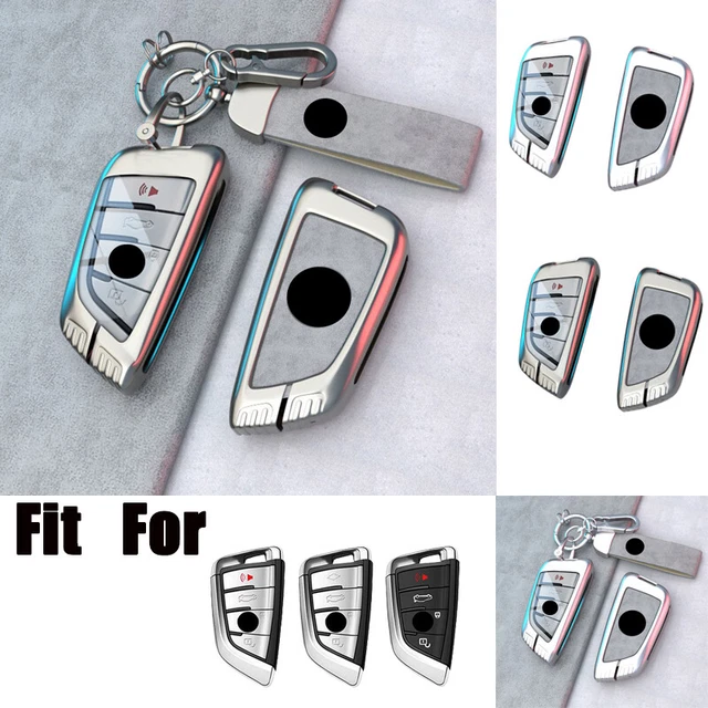Zinc Alloy TPU Leather Car Key Case Cover For BMW X2 X3 X4 X5 X6 X7 3 4 5 6 7 8