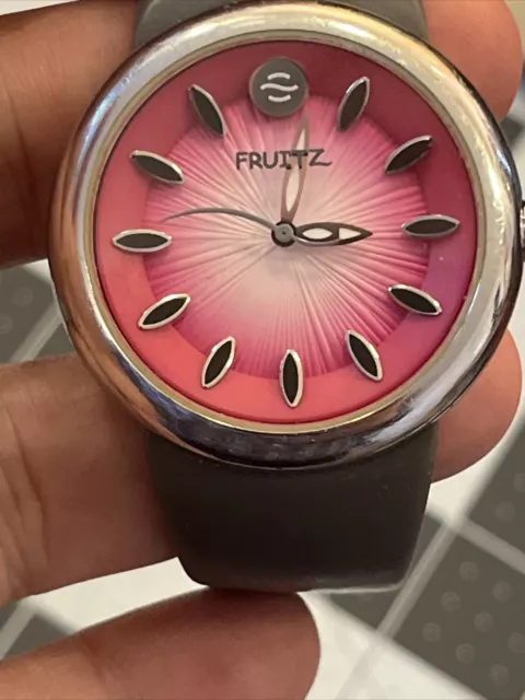 Fruitz By Philip Stein Womens Watch Bright Pink Water Resistant Stainless Steel