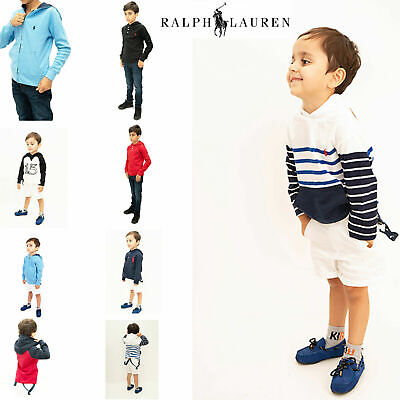 Ralph Lauren Kids Ragazzi Reale Maglione con cappuccio a maniche lunghe Genuine POLO T-Shirt Top