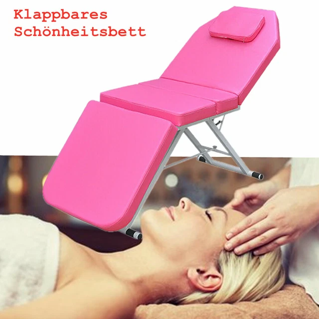 Tumbona de masaje triple portátil cama de belleza plegable spa salón cama de cosméticos