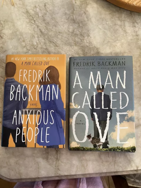 Fredrick Backman Books A Man Called Ove, Anxious People. Both Hard Cover