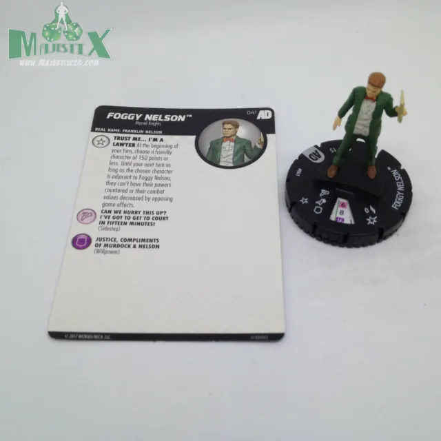Heroclix Avengers Defenders War set Foggy Nelson #041 Rare figure w/card!