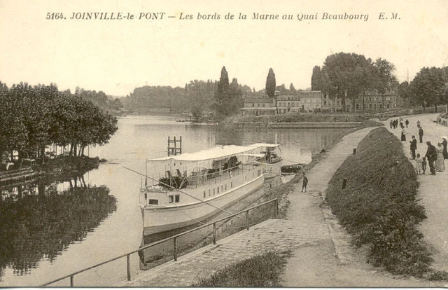 JOINVILLE-LE-PONT 5164 les bords de la marne au quai beaubourg bateaux