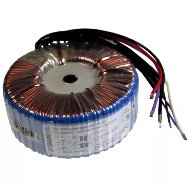 Toroidal transformer 300VA 2x115V 2x30V 60V Sedlbauer RTO-825053