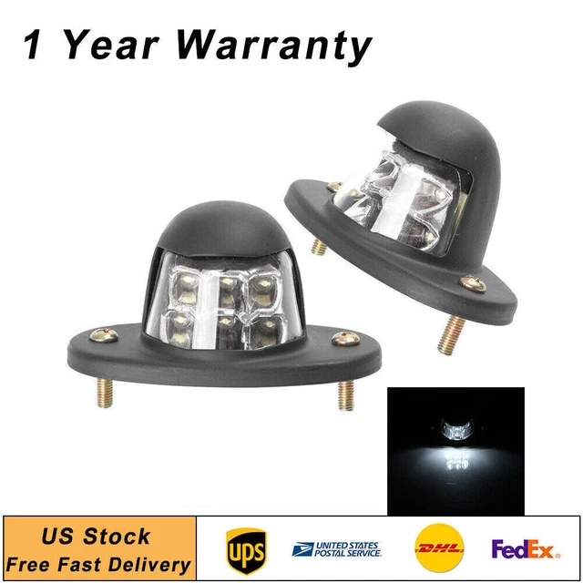 Car For LED Truck License Plate White Lights Door Lights Rear Tag Lamp Universal