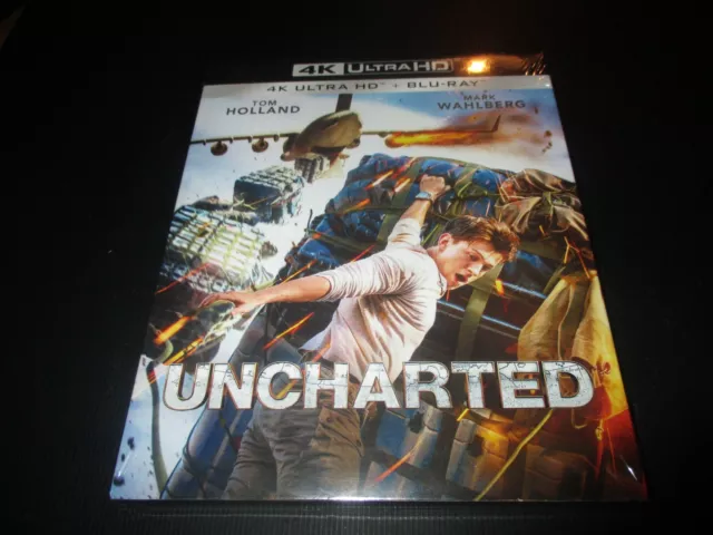 COFFRET BLU-RAY 4K + BLU-RAY NEUF "UNCHARTED" Tom HOLLAND, Mark WAHLBERG