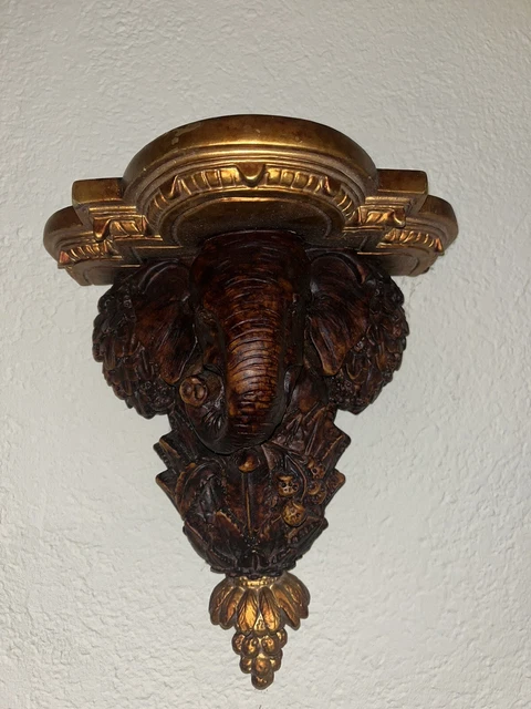 Vintage Elephant Wall Sconce Shelf