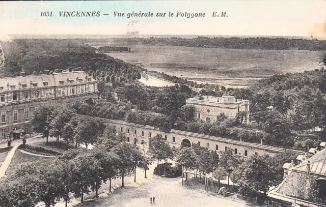 Antique postcard PARIS Bois de Vincennes general view of the Polygon ec.